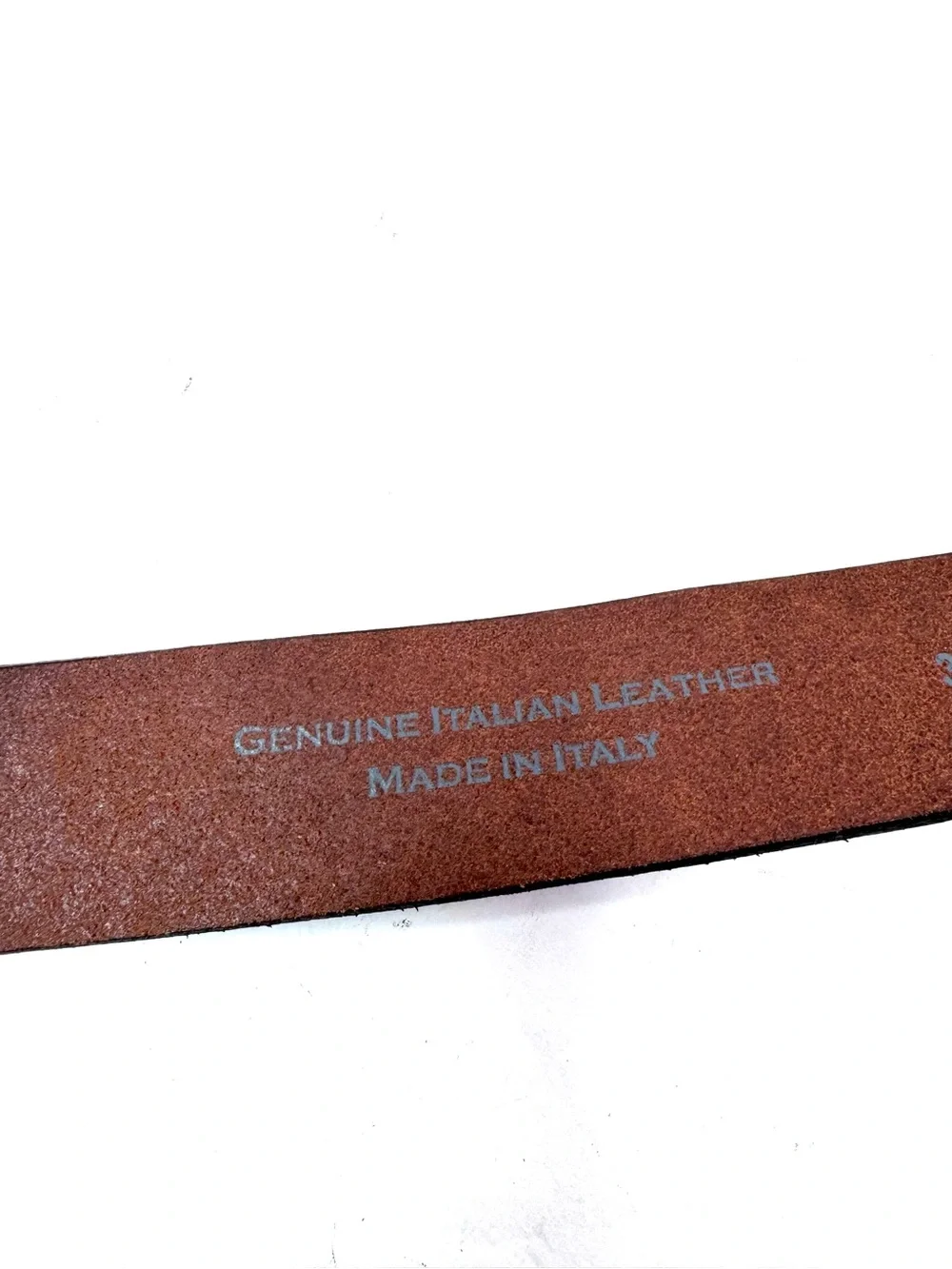 New Genuine Italian Leather Belt Made in Italy Brown Antique Brass Buckle Siz 32